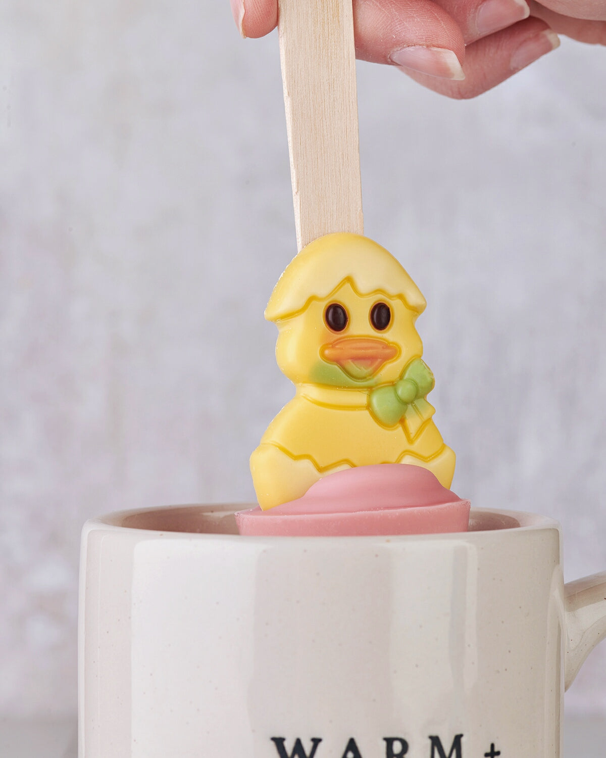 Easter Duck Strawberry Chocolate Spoon